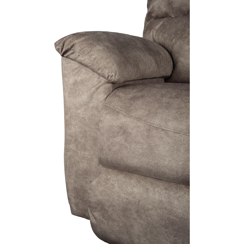 brooks soft mushroom reclining sofa   