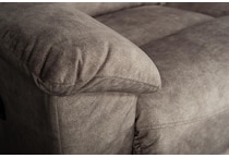 brooks soft mushroom reclining sofa   