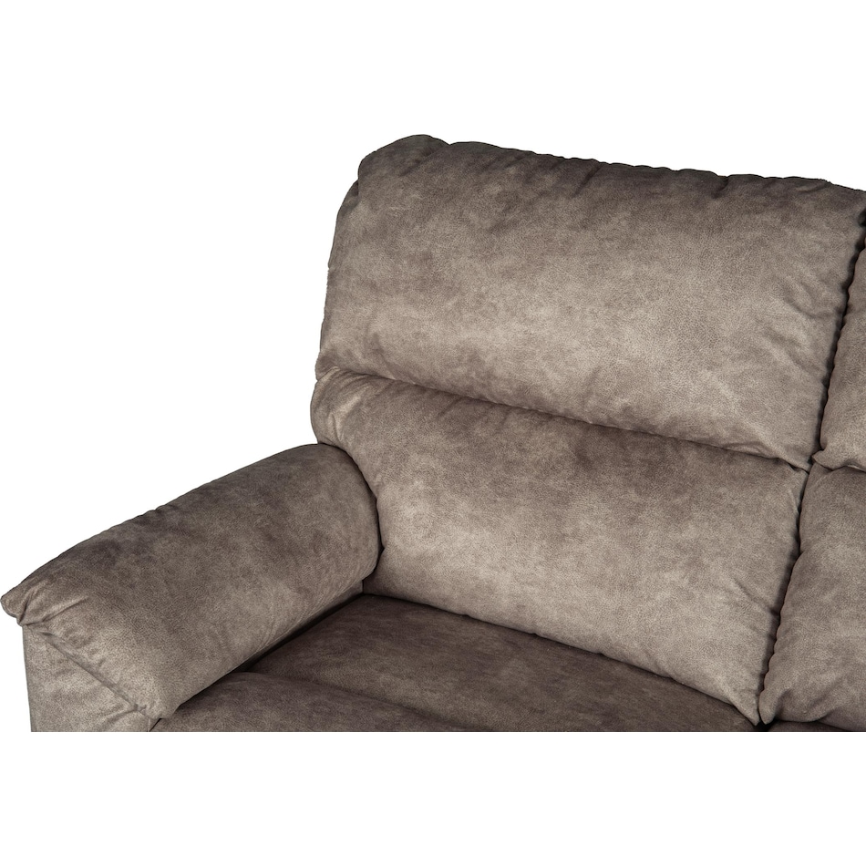 brooks soft mushroom reclining sofa   
