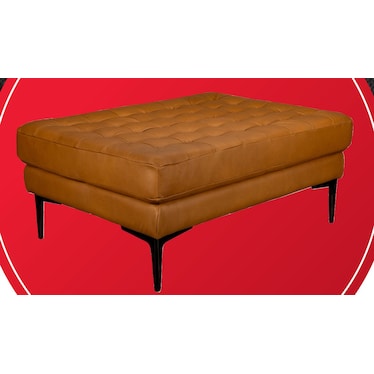 CONNER LEATHER SOFA AND CHAIR WITH FREE LEATHER OTTOMAN