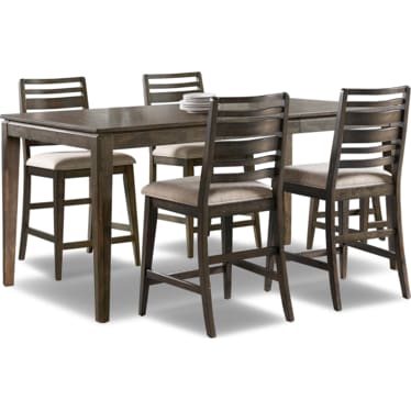 KAI 5-PC COUNTER HEIGHT DINING SET