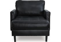 bryceview onyx leather chaise   