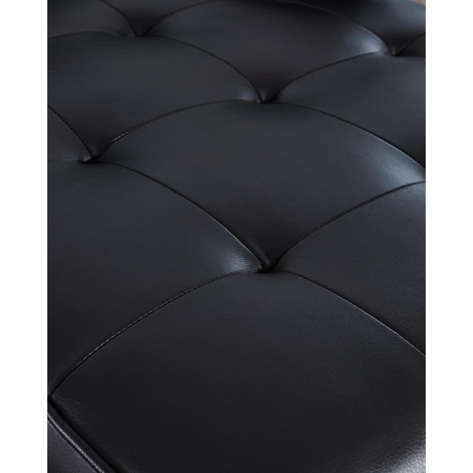bryceview onyx leather chaise   