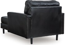 bryceview onyx leather chaise   