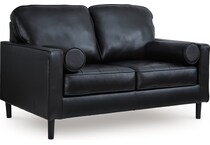 bryceview onyx leather loveseat   