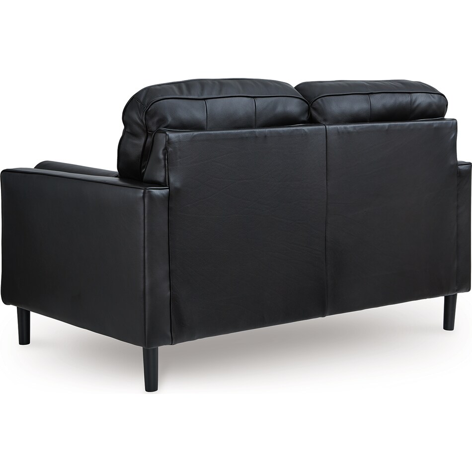 bryceview onyx leather loveseat   
