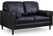 bryceview onyx leather loveseat   
