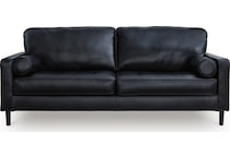 bryceview onyx leather sofa   