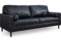 bryceview onyx leather sofa   