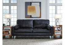 bryceview onyx leather sofa   