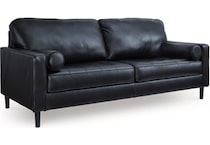 bryceview onyx leather sofa   