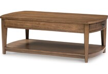 burkbyer brown cocktail table   