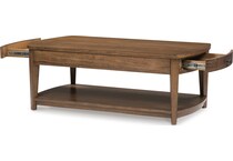 burkbyer brown cocktail table   