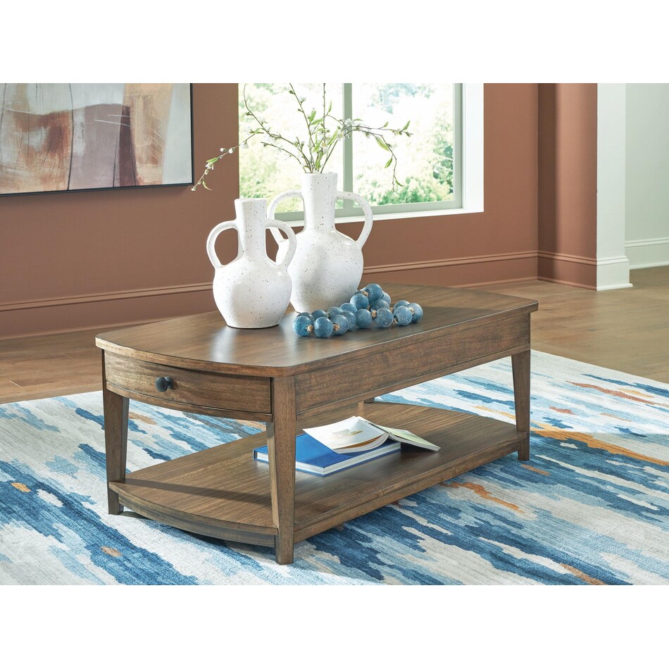 burkbyer brown cocktail table   