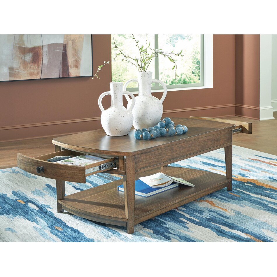 burkbyer brown cocktail table   