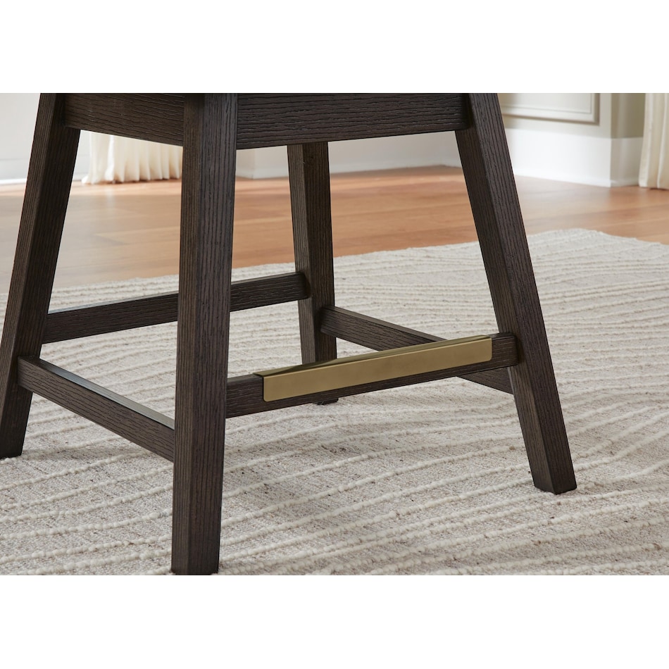 burkhaus beige dark brown side chair   