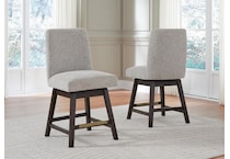 burkhaus beige dark brown side chair   