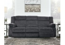burkner blue power reclining sofa   