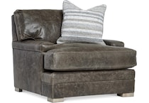 burnham brown leather chair   