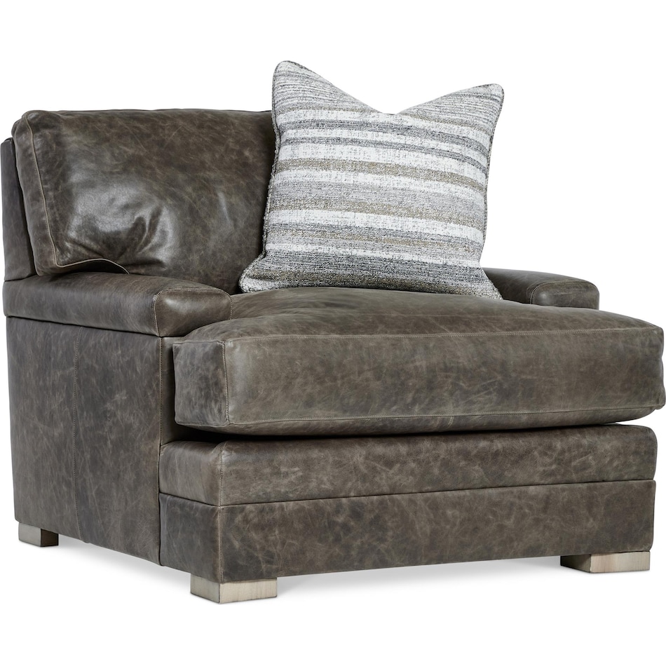 burnham brown leather chair   