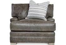 burnham brown leather chair   
