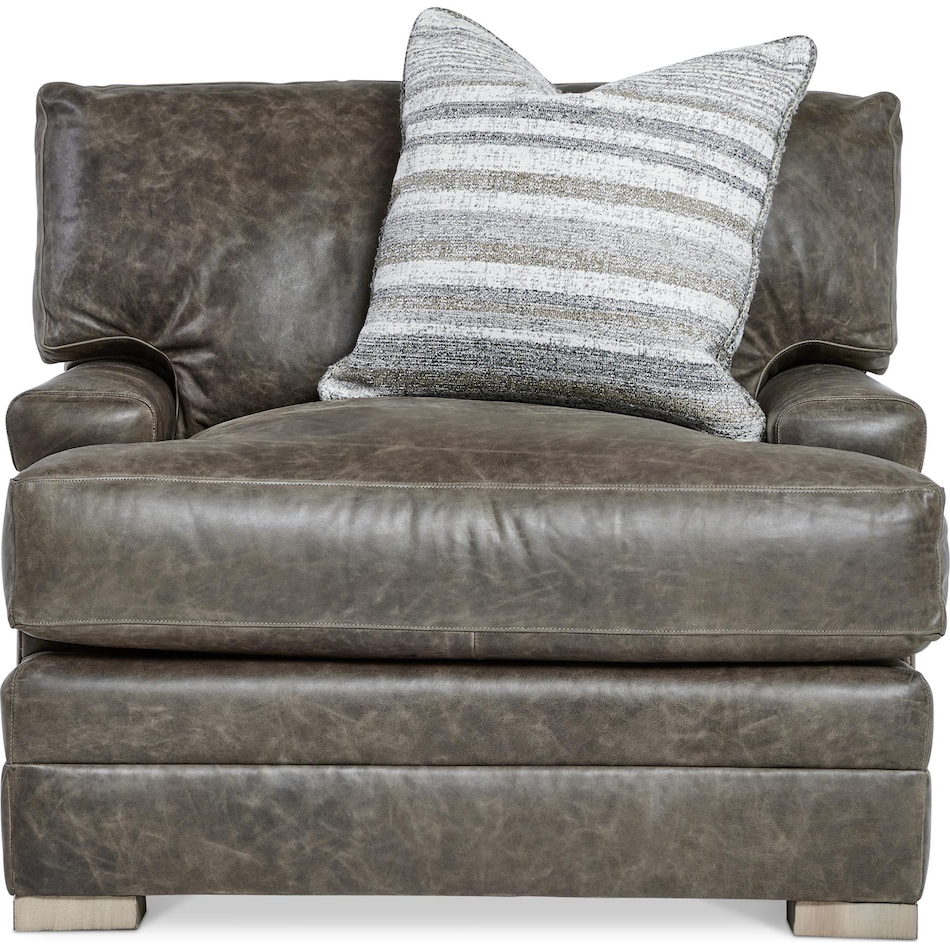 burnham brown leather chair   