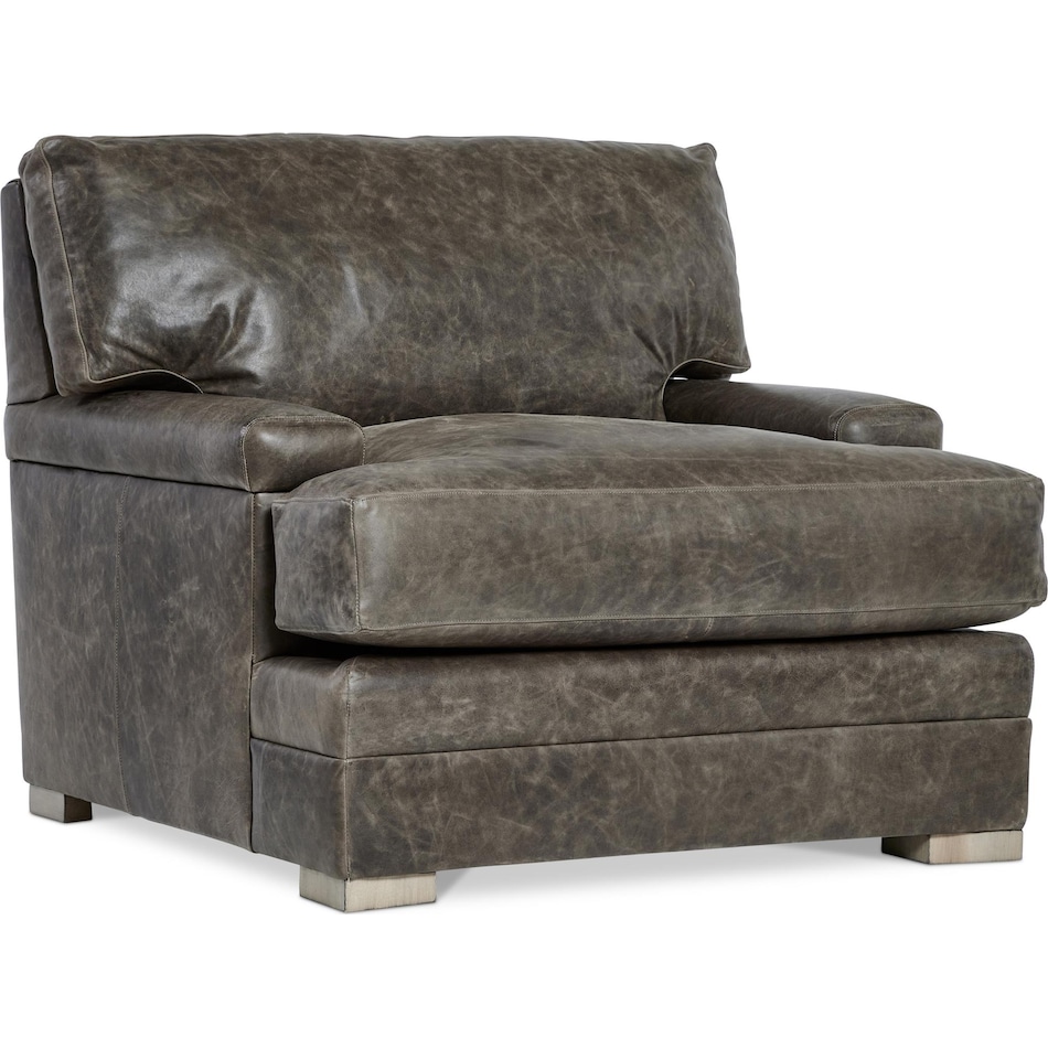 burnham brown leather chair   