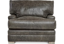 burnham brown leather chair   