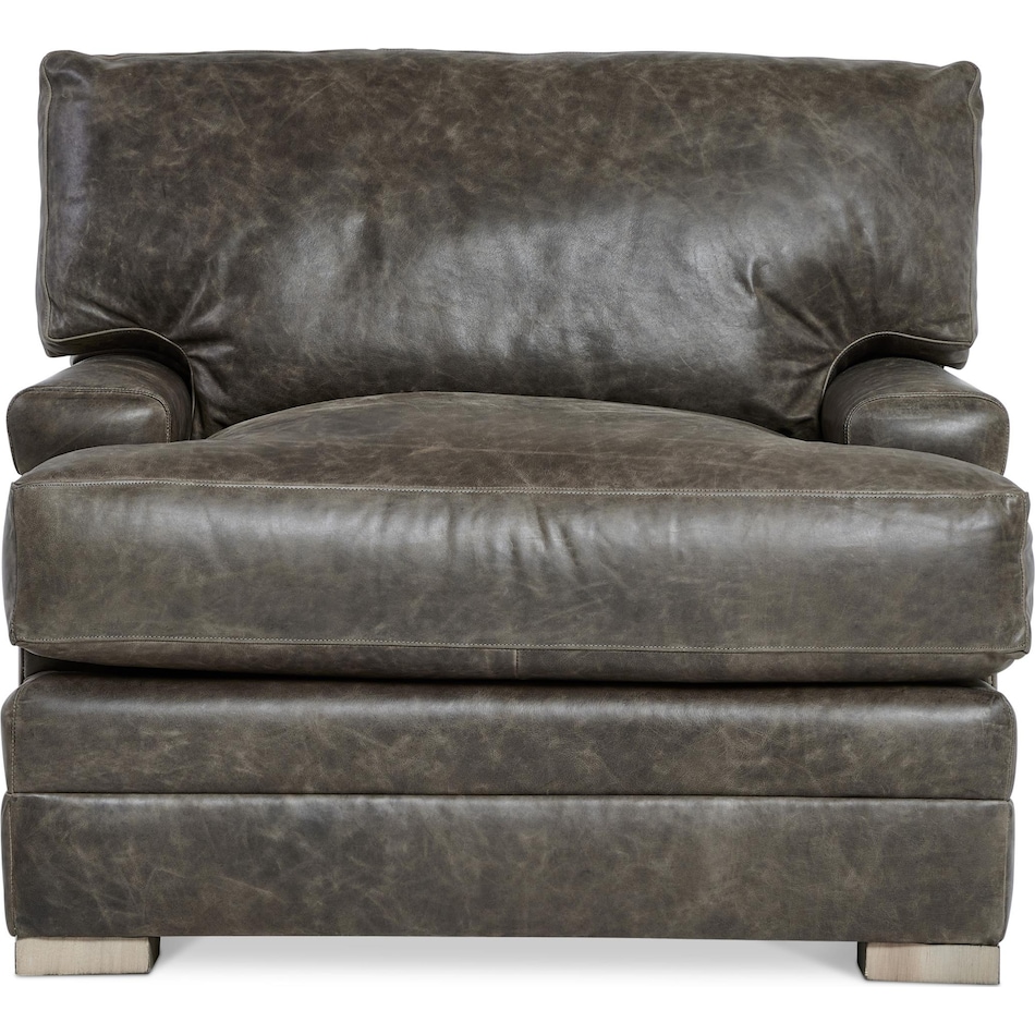 burnham brown leather chair   