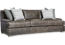 burnham brown leather sofa   