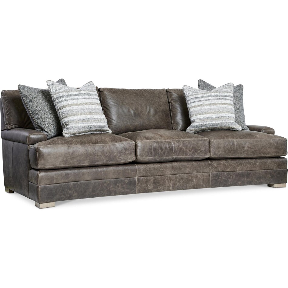 burnham brown leather sofa   