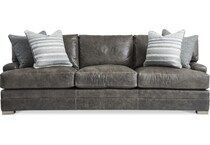 burnham brown leather sofa   