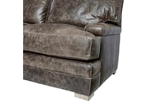 burnham brown leather sofa   