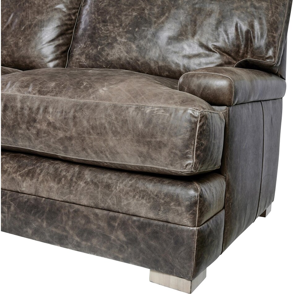 burnham brown leather sofa   