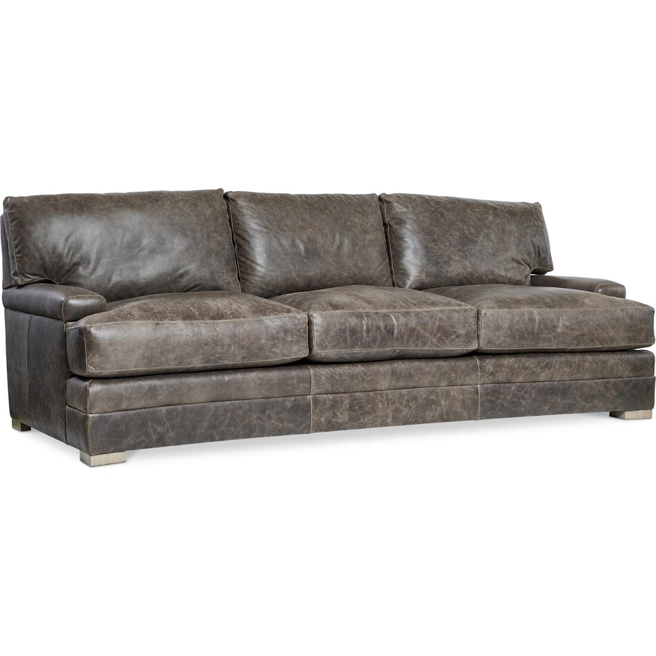 burnham brown leather sofa   