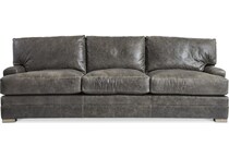 burnham brown leather sofa   