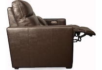 butler chocolate power leather reclining loveseat   