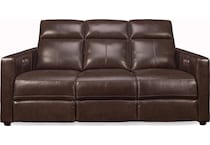 butler chocolate power leather reclining sofa   