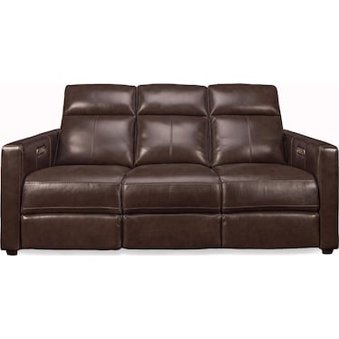 BUTLER LEATHER POWER  RECLINING SOFA