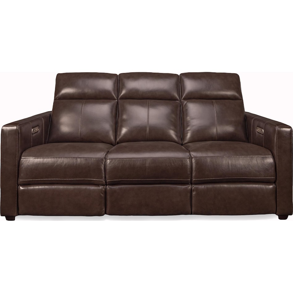 butler chocolate power leather reclining sofa   