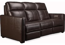 butler chocolate power leather reclining sofa   