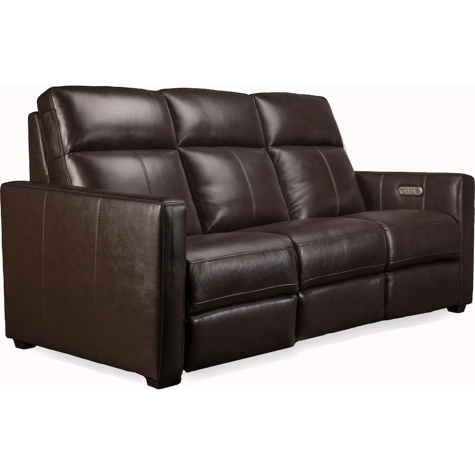 butler chocolate power leather reclining sofa   