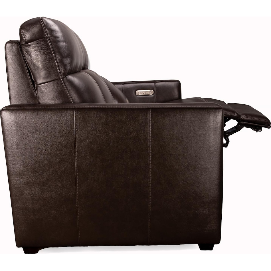 butler chocolate power leather reclining sofa   