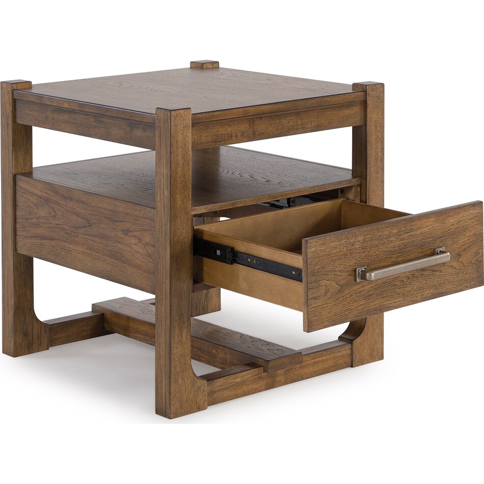 cabalynn light brown end table   