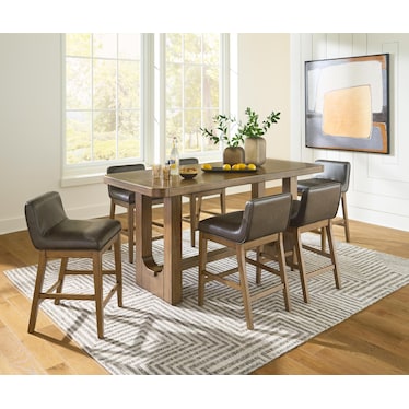 CABALYNN 7-PC COUNTER HEIGHT DINING SET