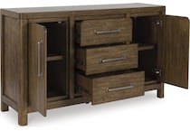 cabalynn light brown sideboard server   