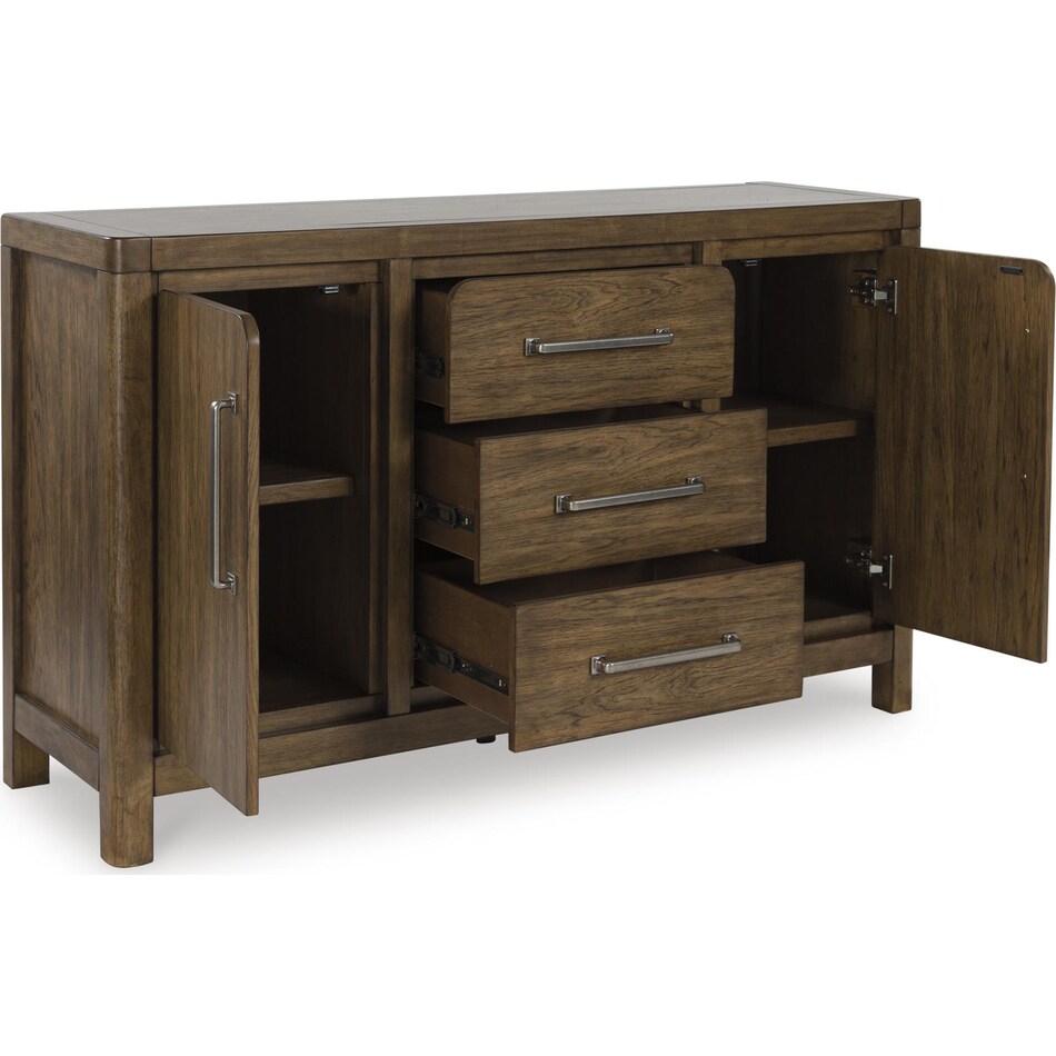 cabalynn light brown sideboard server   