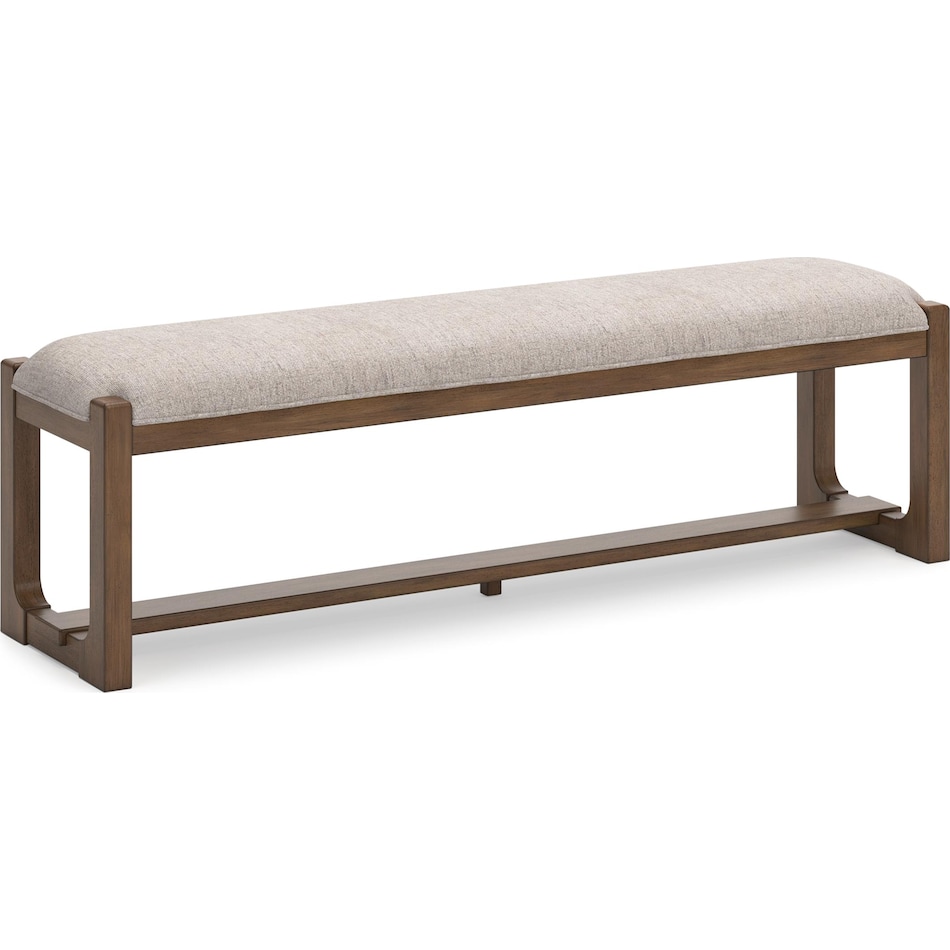 cabalynn oatmeal light brown bench   