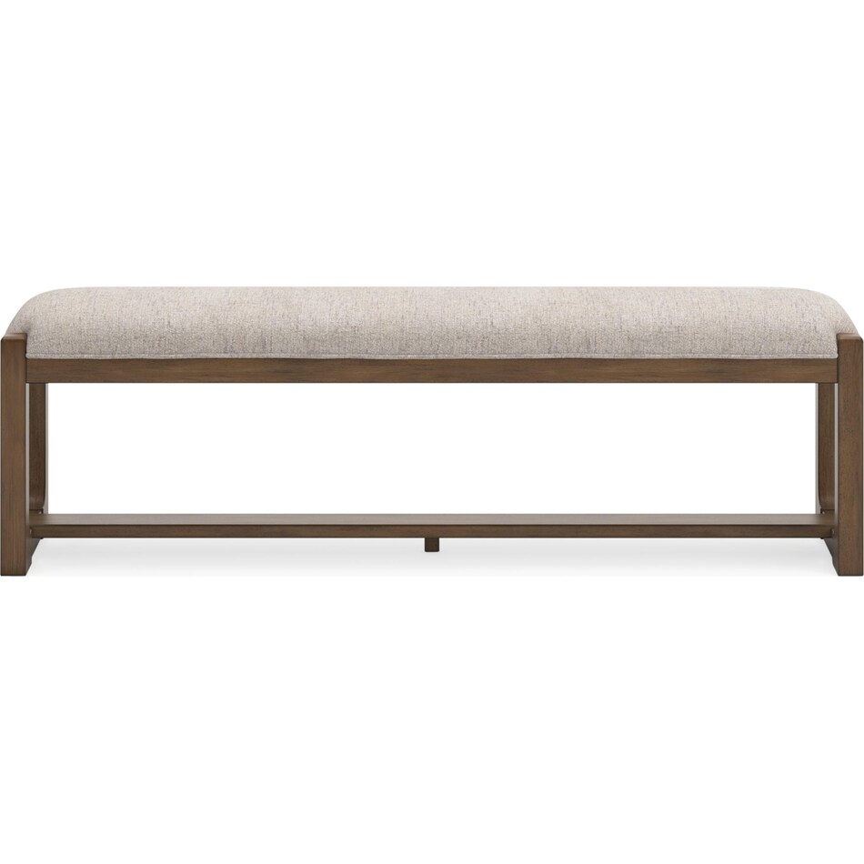 cabalynn oatmeal light brown bench   