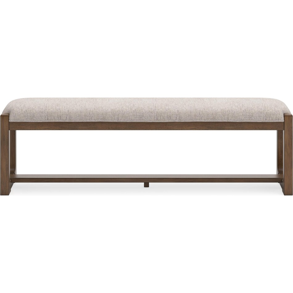 cabalynn oatmeal light brown bench   